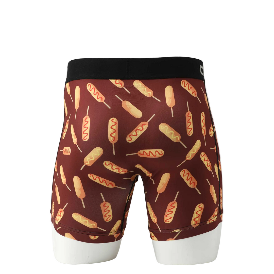 Cinch Mens 6" Corn Dog Boxer Brief- Burgundy - Irvine Tack &amp; Western Wear