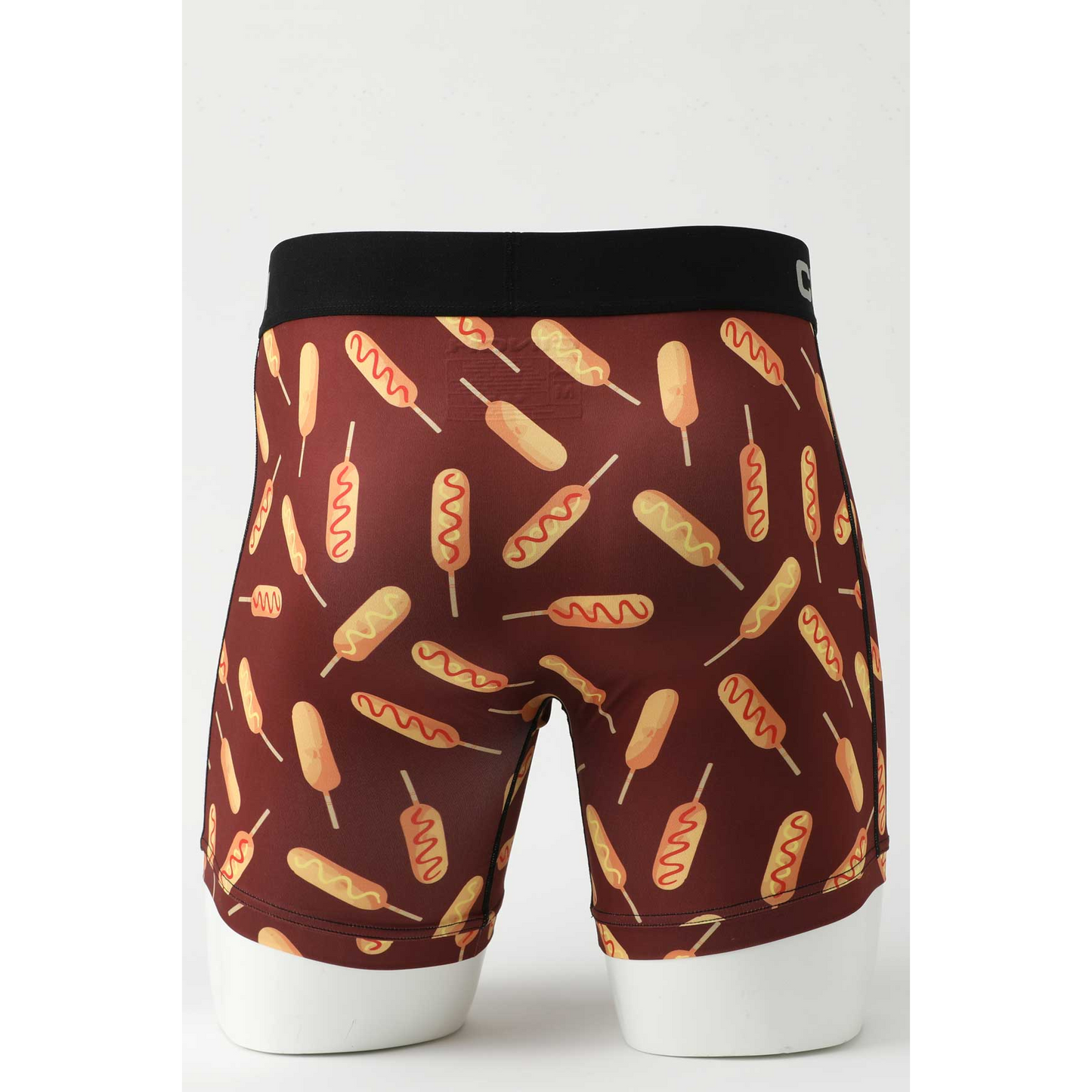 Cinch Mens 6" Corn Dog Boxer Brief- Burgundy