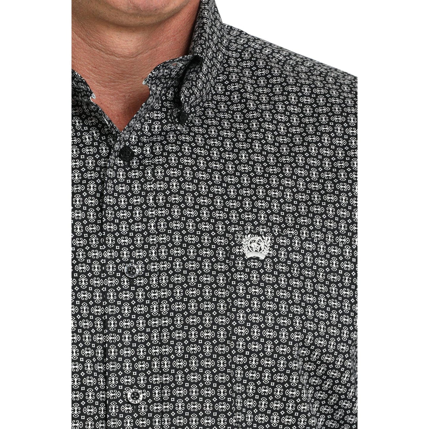 Cinch Men's Long Sleeve Western Print Shirt - Black