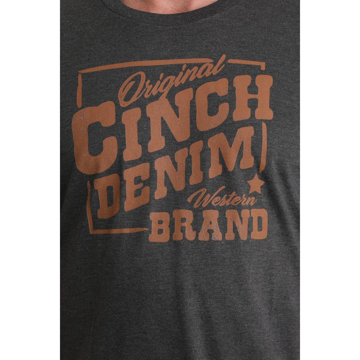Cinch Men's Short Sleeve Graphic Tee Shirt-Charcoal
