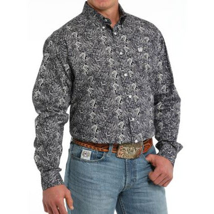 Cinch Men's Long Sleeve Print Shirt- Multi