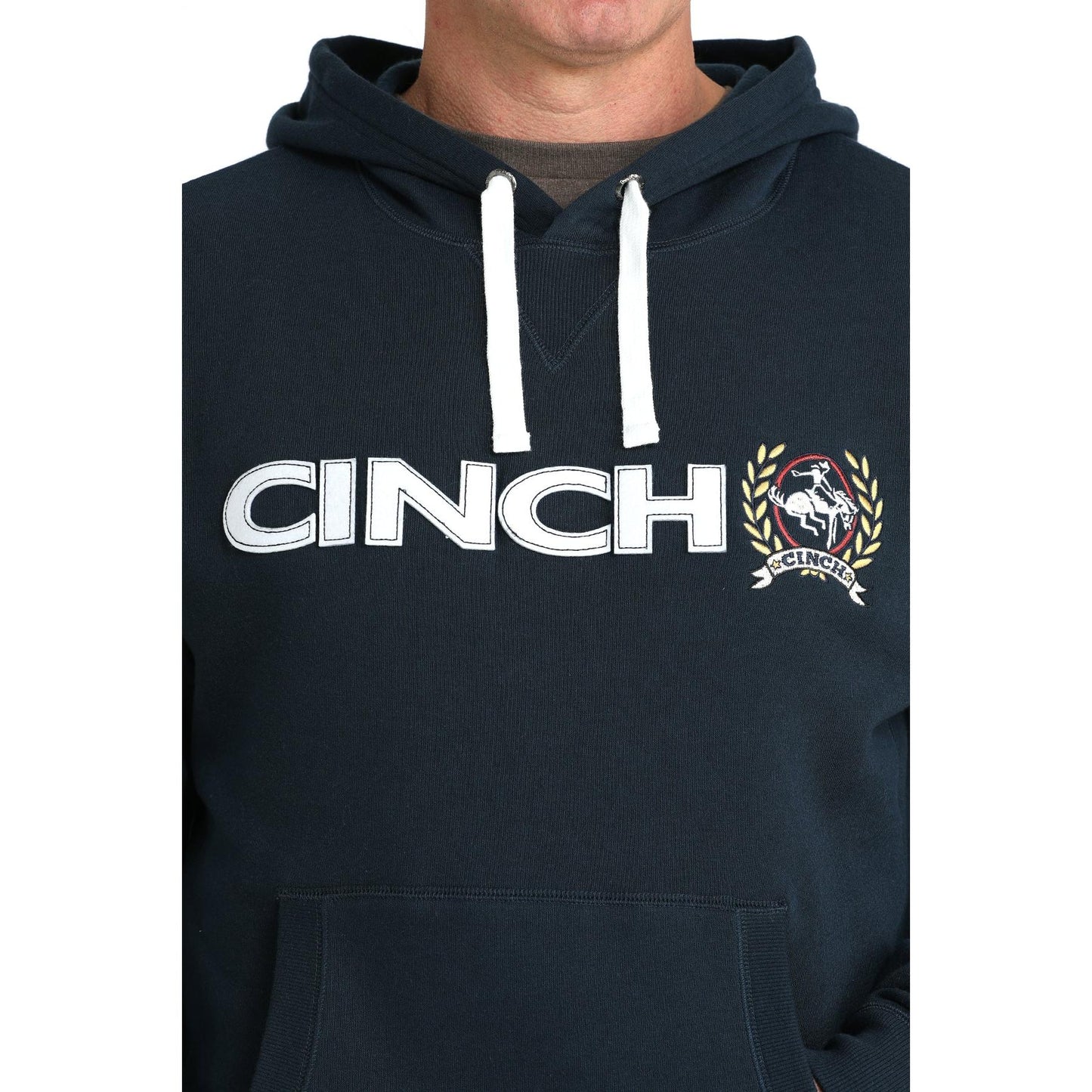Cinch Men's Long Sleeve Hoodie- Navy