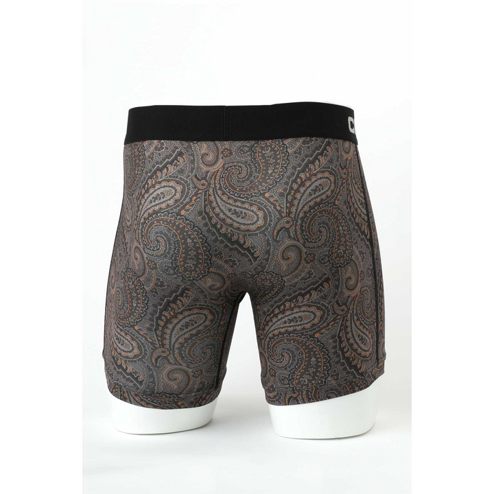 Cinch 6" Paisley Boxer Brief- Brown