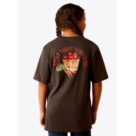 Ariat Girl's Short Sleeve Treat Supply Tee Shirt- Vintage Black