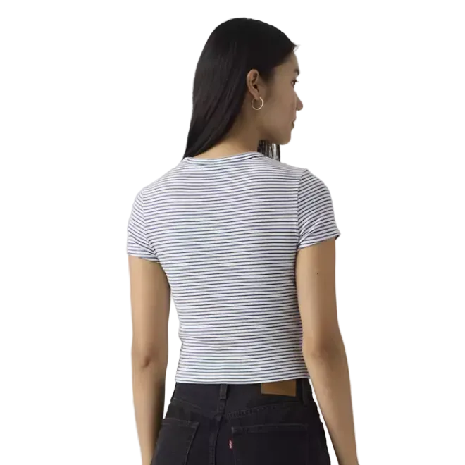 Levi Women's Short Sleeve Cropped Tee - Ava Stripe