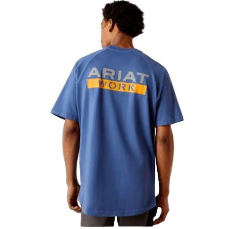 Ariat Men's Rebar Cotton Strong Short Sleeve Logo Tee Shirt- Multiple Colors