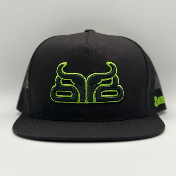 Baredown Brand Cactus Flat Cap-Black