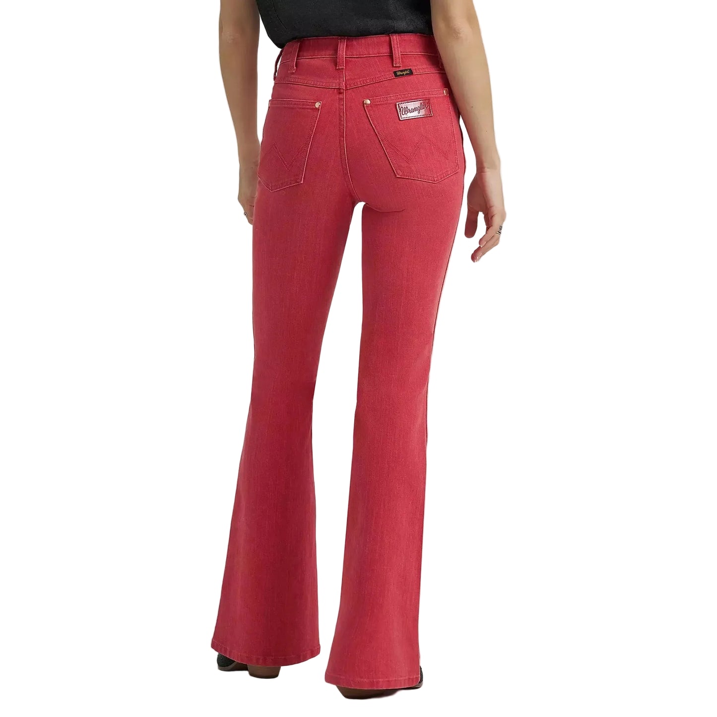 Wrangler Women's Lainey Wilson Slim Fit Flare Jeans- Red