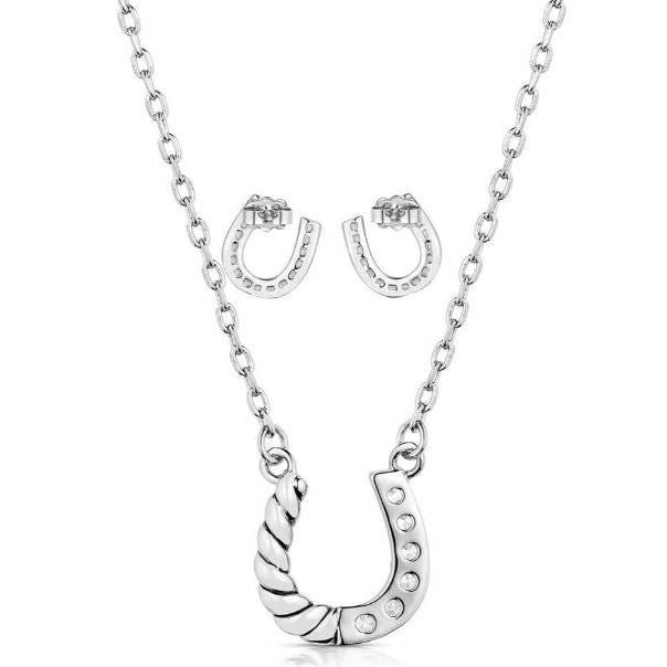 Montana Silversmiths Roping Luck Jewelry Set