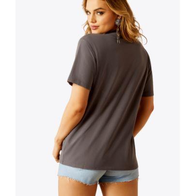 Ariat Women's Short Sleeve Retro Rodeo Tee Shirt- Thunderstorm