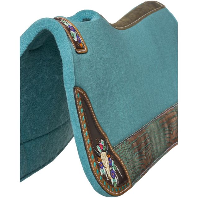 Tough 1 Hand Painted Steer Skull Saddle Pad- 31 x 32