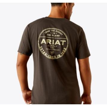 Ariat Men's Short Sleeve Mexidigi Distressed Tee Shirt- Charcoal Heather