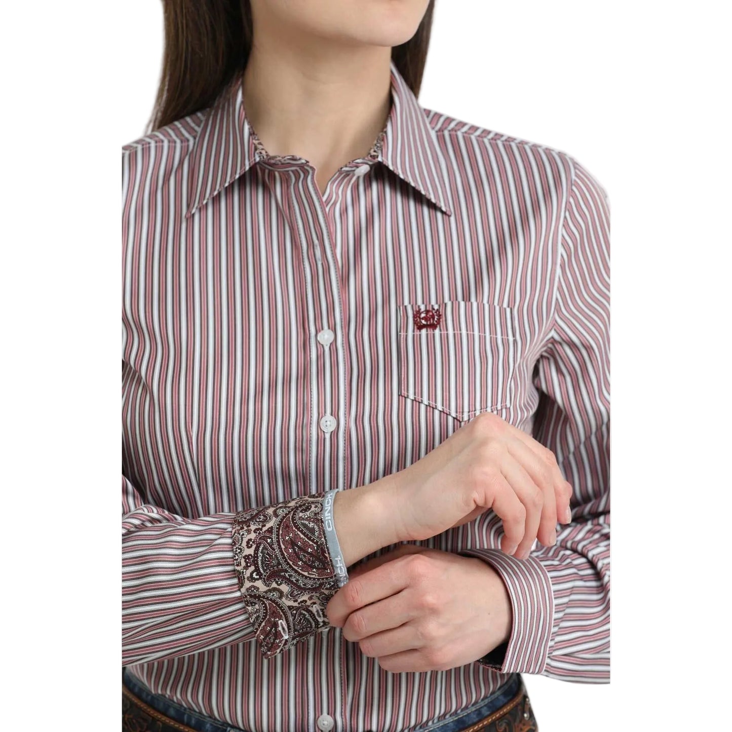 Cinch Women's Long Sleeve Stripe Western Shirt - Multi - Irvine Tack & Western Wear