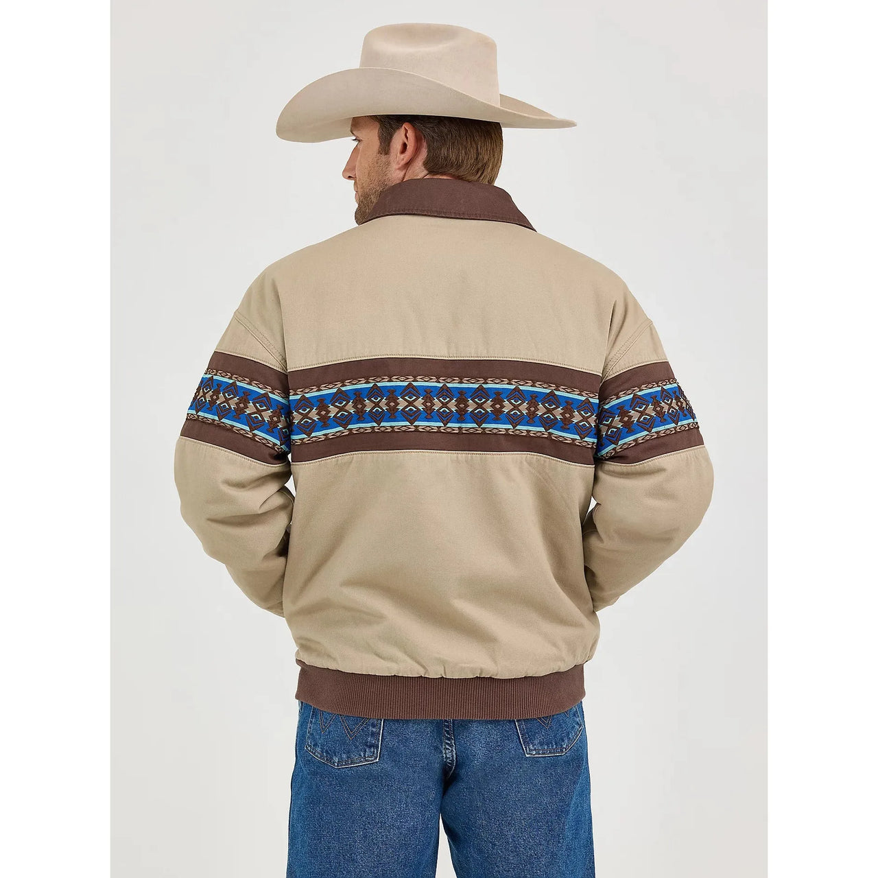 Wrangler Men's Long Sleeve Checotah Bomber Jacket- North Shore