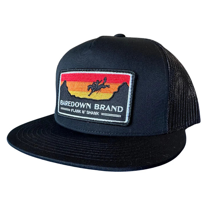 Baredown Brand Ball Cap Sunset Flat Bill Cap