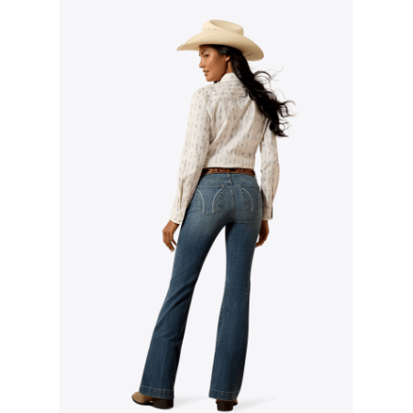 Ariat Women's Mid Rise Esti Boot Cut Jeans- Ithica