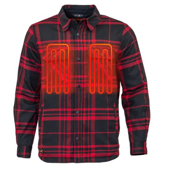 Fieldsheer Men's Flannel Heated Jacket-Black/Blue