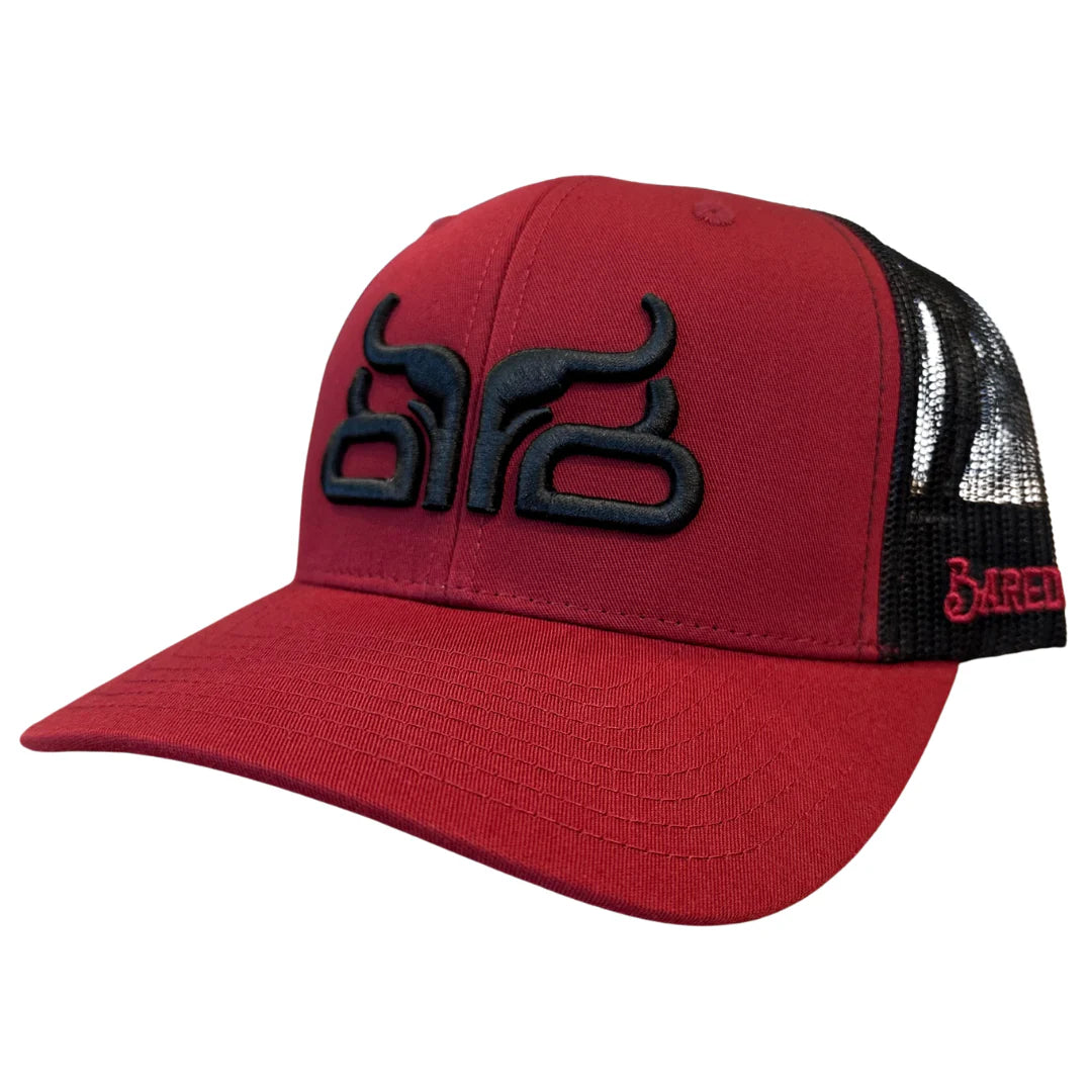 Baredown Buckaroo Cureved ball Cap-Red/BLK