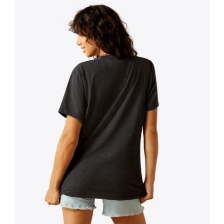 Ariat Girl's Short Sleeve Rodeo Girls Tee Shirt- Charcoal Heather