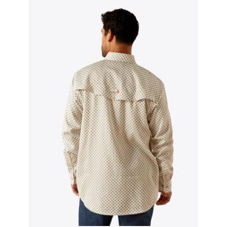 Ariat Mens FR Vented LS Work Shirt - White Onyx