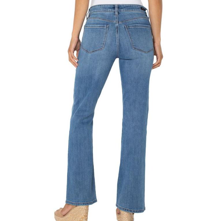 LiverpoolWomen's Midrise  Halifax Straight Leg Jean- Light Wash