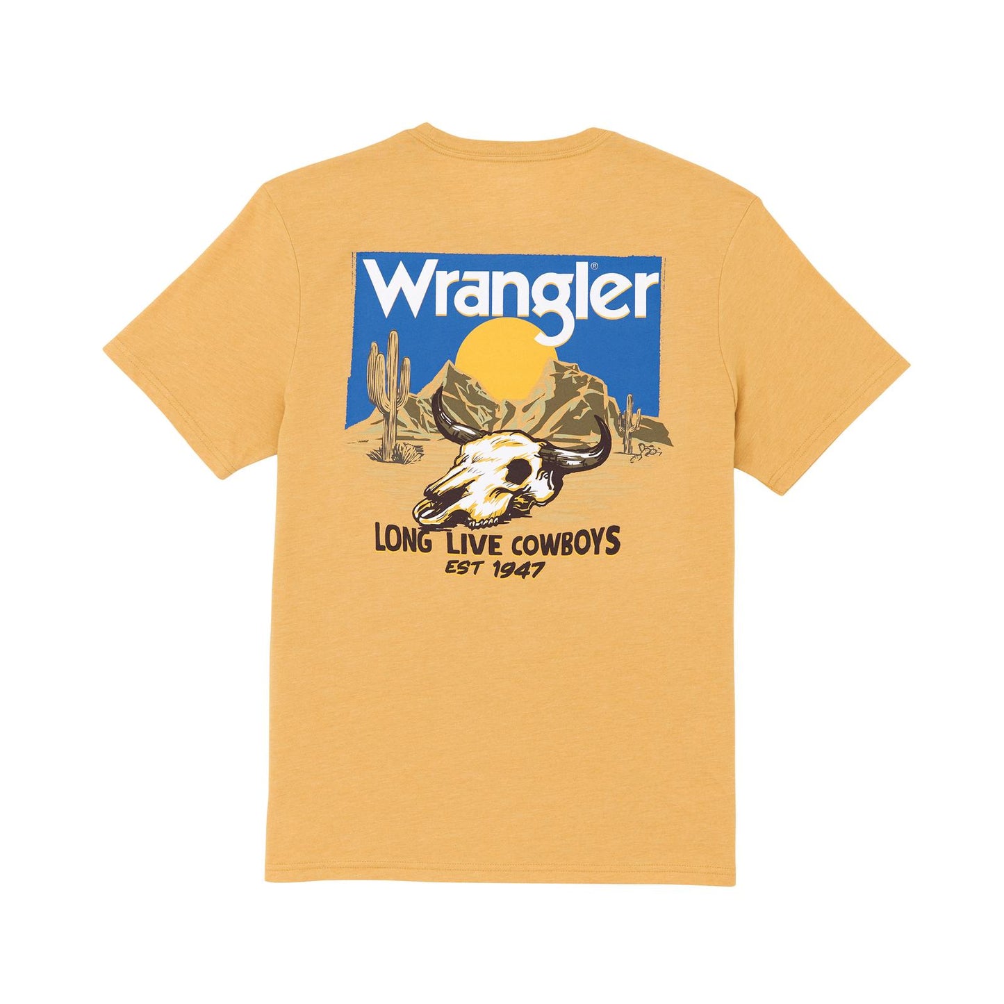 Wrangler Men's Hector Graphic Short Sleeve Tee Shirt- Pale Gold Heather