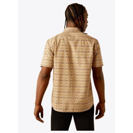 Ariat Men's Short Sleeve Merritt Modern Fit Shirt- Grey