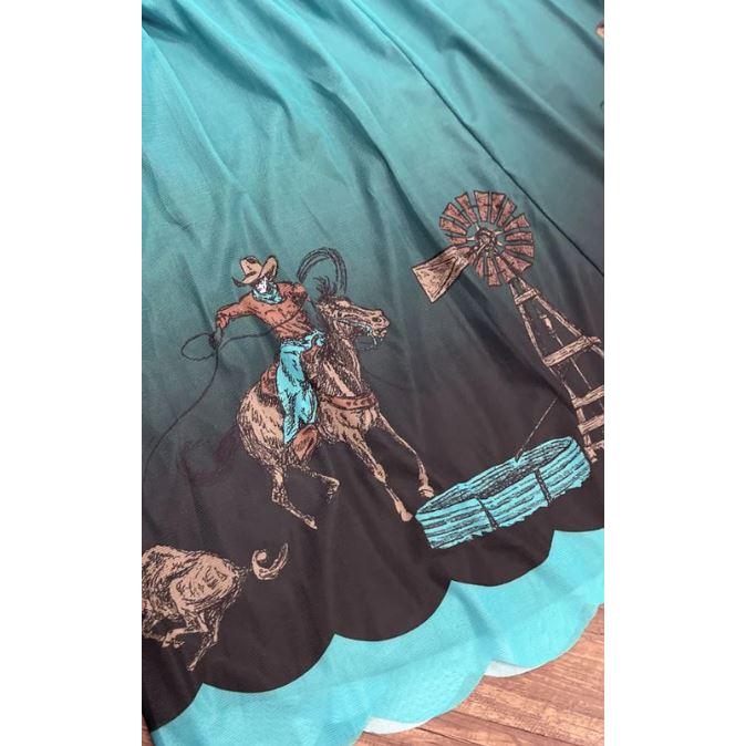 Sterling Kreek Women's God's Country Mesh Skirt- Teal