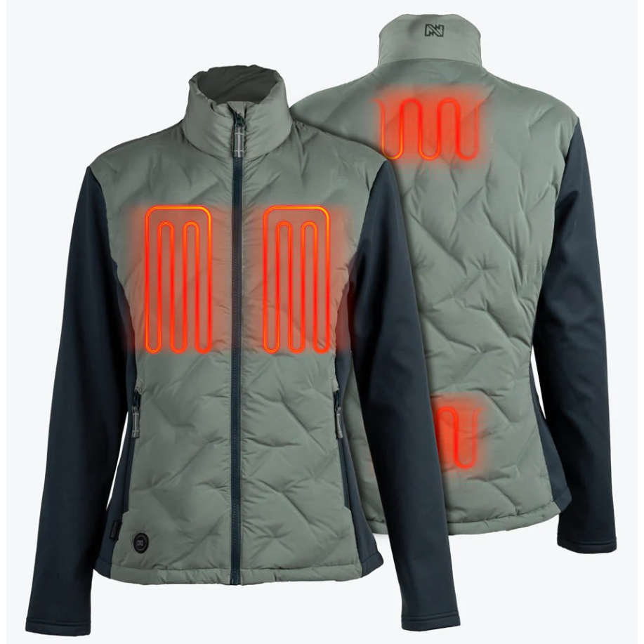 Fieldsheer Women's Aria Hybrid Long Sleeve Jacket- Sage/Olive