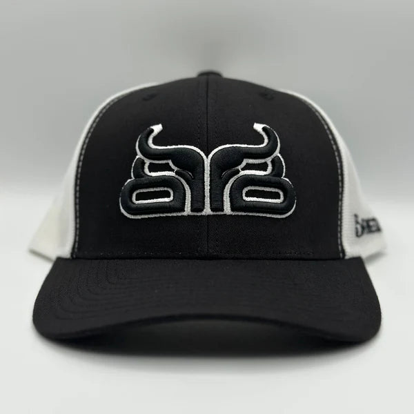 Baredown Brand Curved Ball Cap-Dally - Black /White