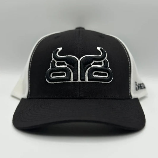 Baredown Brand Curved Ball Cap-Dally - Black /White