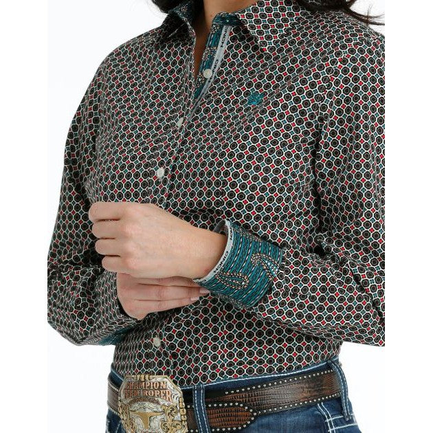 Cinch Women's  Long Sleeve Western Print Shirt- Multi