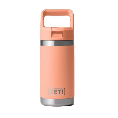 Yeti Rambler Jr 355ml Kids Water Bottle w/Coloured Straw Cap - Lowcountry Peach