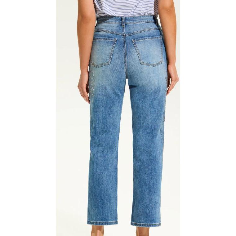 French Dressing Women's Suzanne Straight Ankle Jean- Medium Wash
