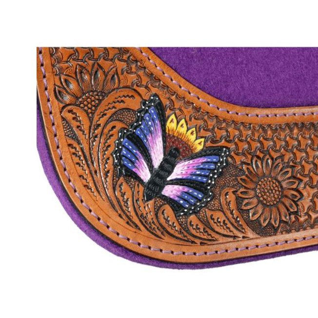 Tough 1 Butterfly Saddle Pad 28 x 28 - Purple