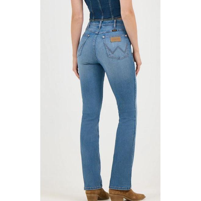 Wrangler Women's Lainey Wilson Boot Huggers Jeans- Wrangler Blue Wash