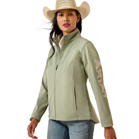 Ariat Women's Long Sleeve Logo Jacket- Sea Spray Heather