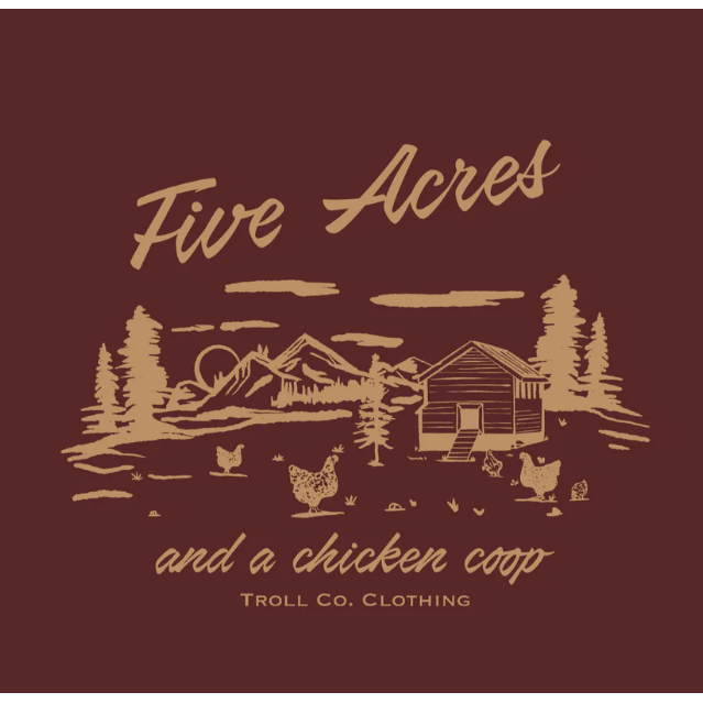 Troll Co DHCM Women's Five Acres Hoodie T Shirt - Port