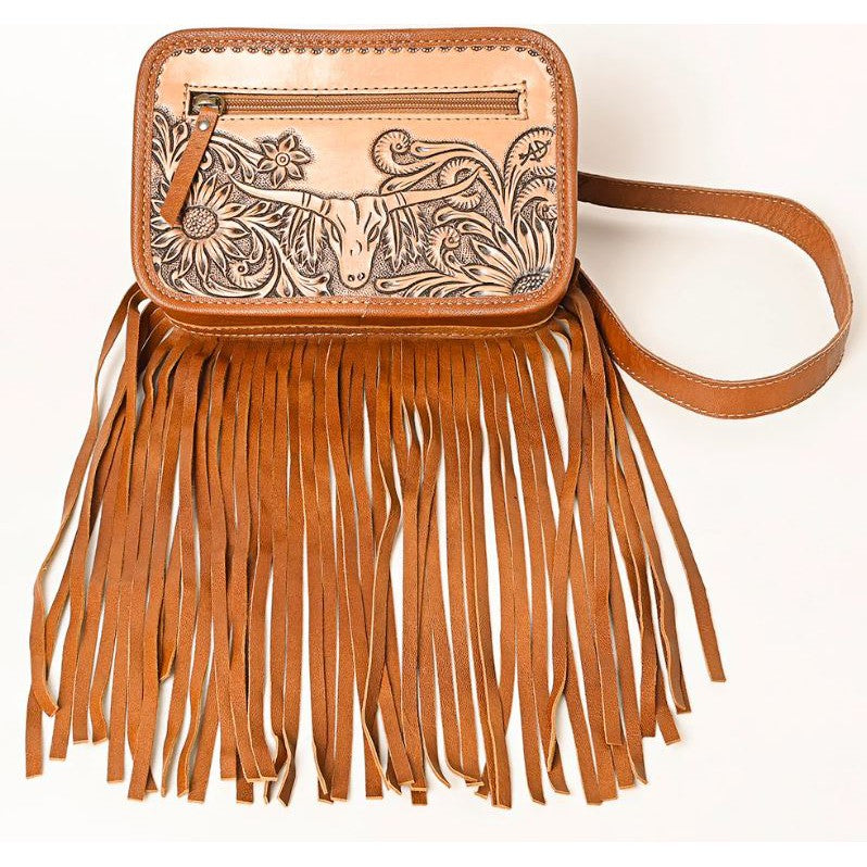 American Darling Hand Tooled Genuine Leather Fanny Pack