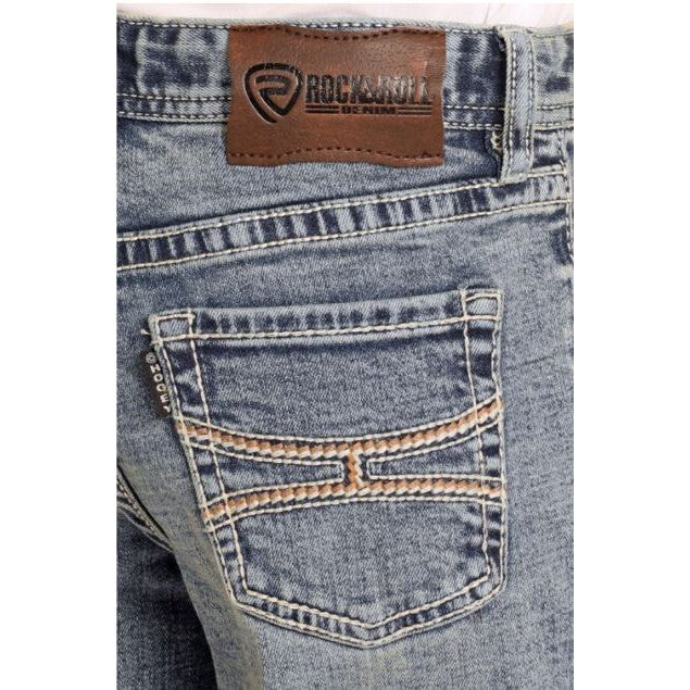 Hooey Boy's Ladder Revolver Slim Straight Stretch Jeans - Mid Wash