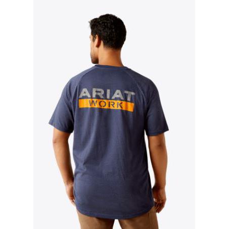 Ariat Men's Rebar Cotton Strong Short Sleeve Logo Tee Shirt- Multiple Colors