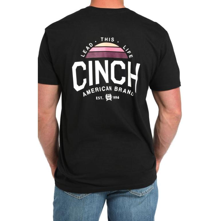 Cinch Men's Short Sleeve Tee Shirt -Black
