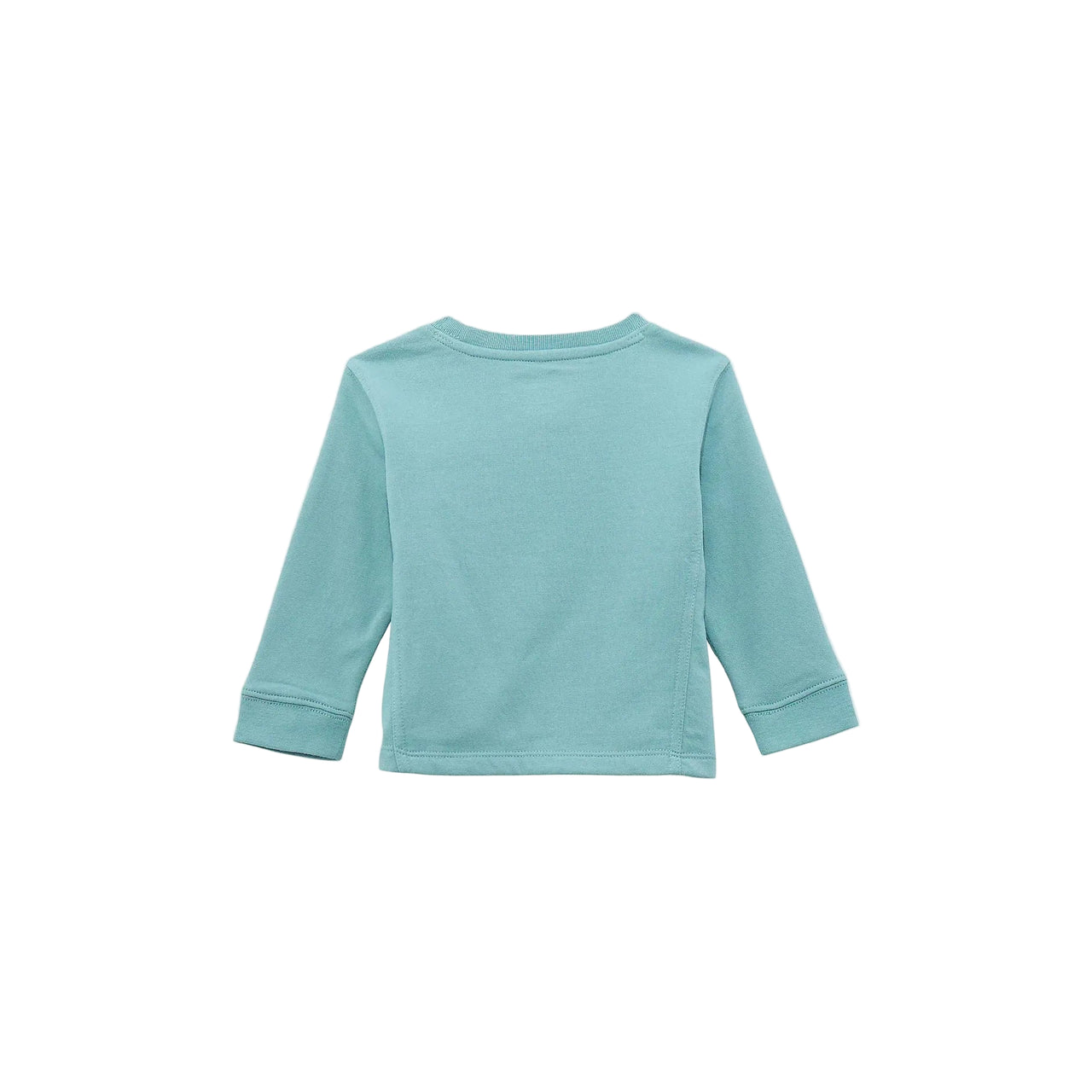 Wrangler Baby Girl Long Sleeve Graphic Tee Shirt-Blue Steer