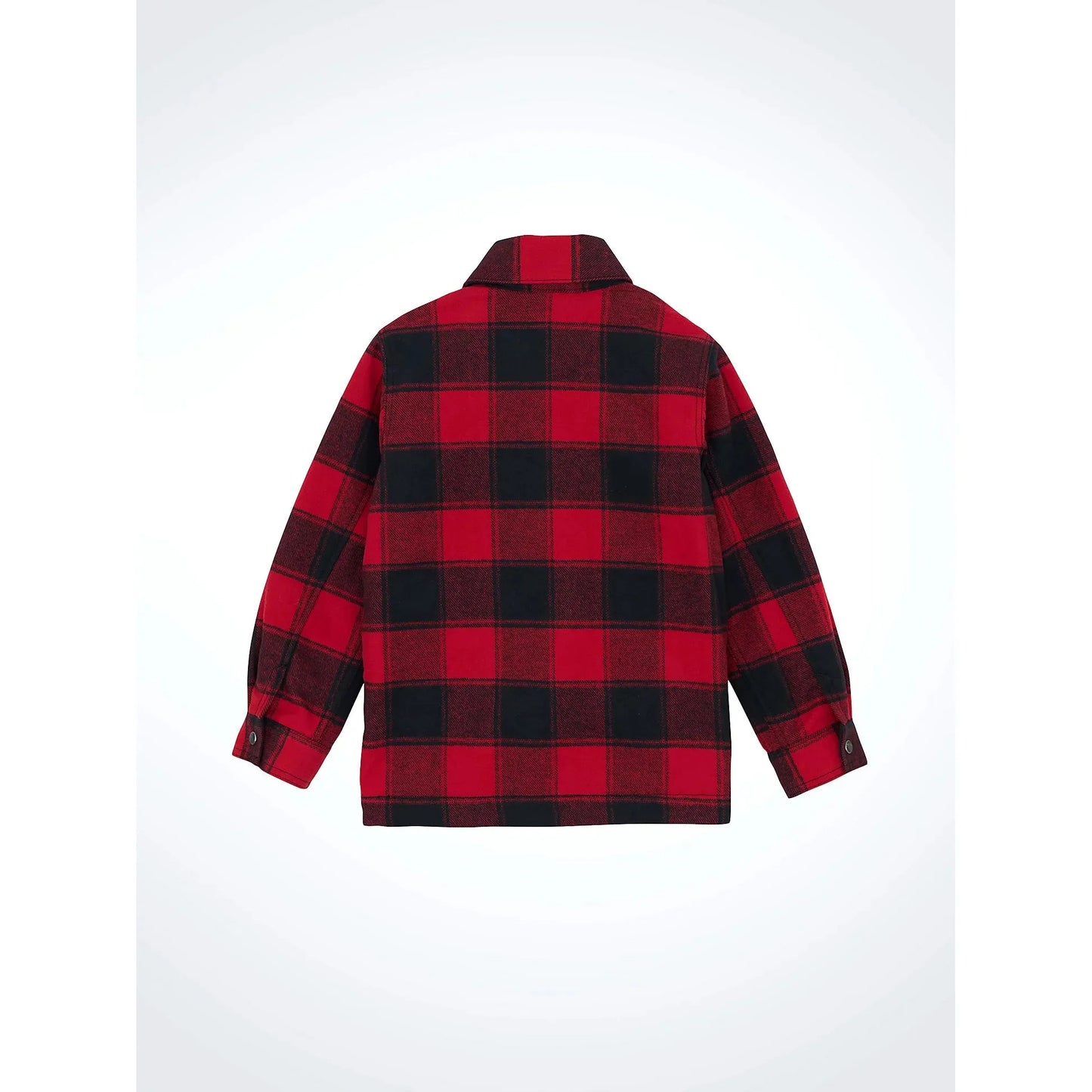 Wrangler Boy's Quilt Lined Long Sleeve Flannel Shirt Jacket- Red Buffalo