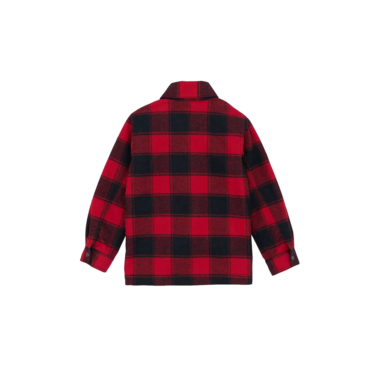 Wrangler Boy's Quilt Lined Long Sleeve Flannel Shirt Jacket - Red Buffalo - Irvine Tack & Western Wear
