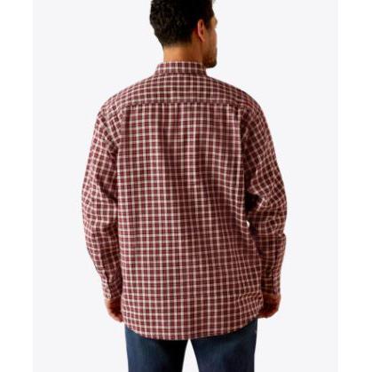 Ariat Men's FR Winch Long Sleeve Snap Work Shirt- Malbec Window