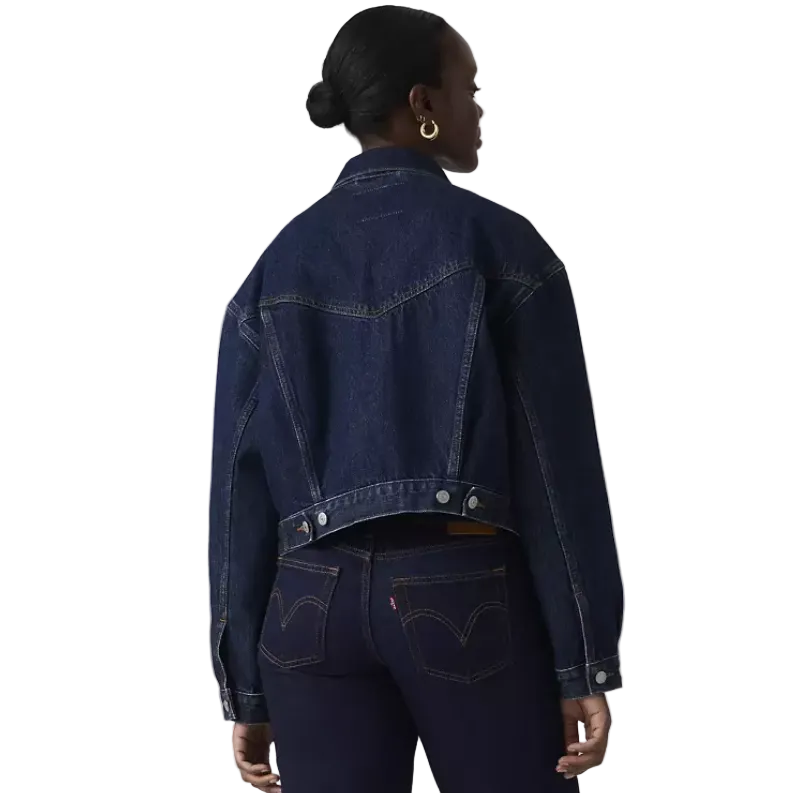 Levi Women's 90's Shrunken Trucker Jacket - Dark Wash
