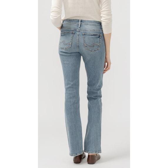 Silver Women's Elyse Mid Rise Slim Bootcut Jeans - Medium Indigo