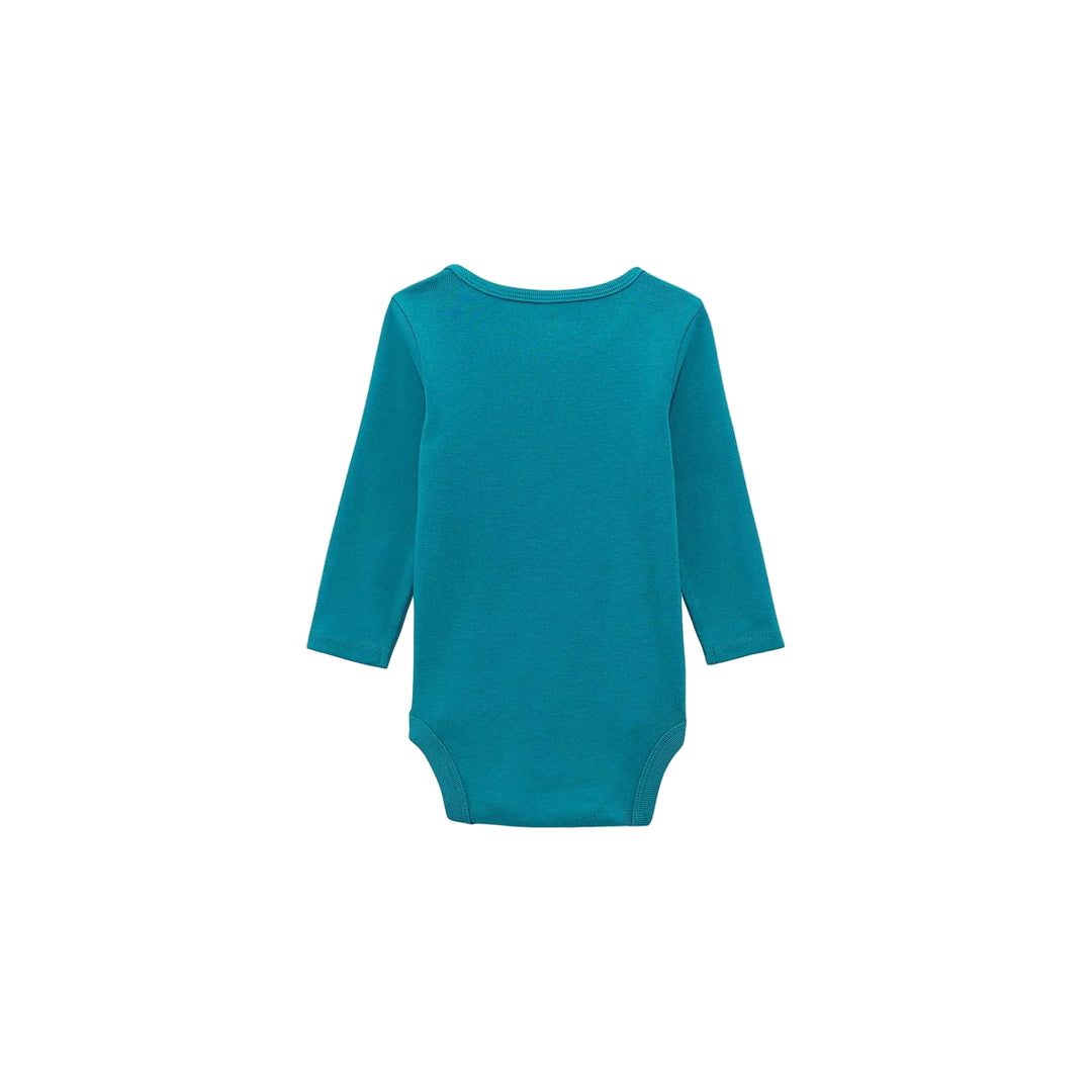 Wrangler Baby Girl Long Sleeve Graphic Bodysuit- Teal