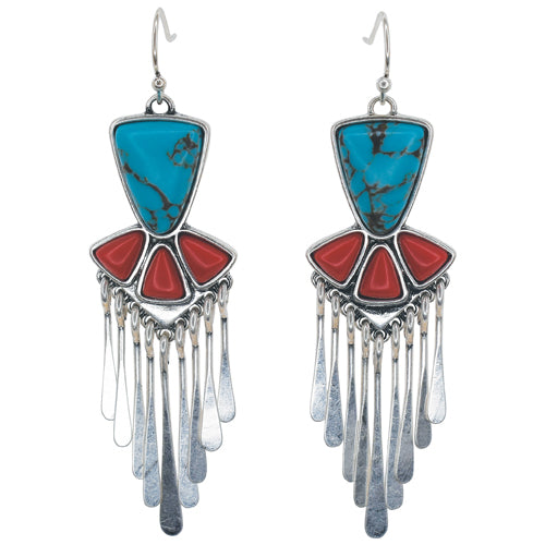 Justin Women's Earrings Blossom Chandelier with Stones